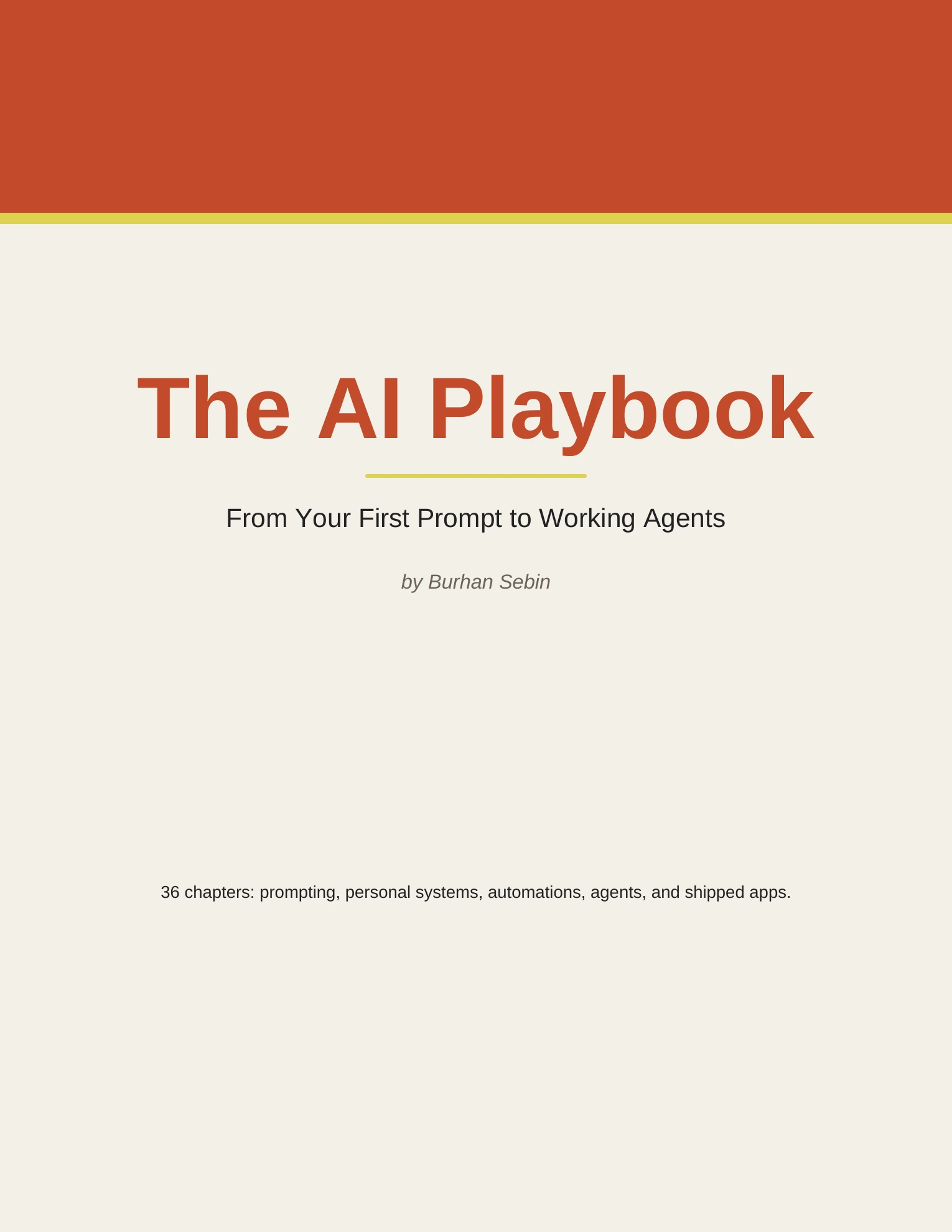 Cover of The AI Playbook by Burhan Sebin